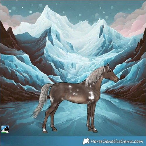 Horse Color:White Spotted Silver Black 