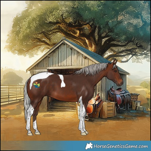 Horse Color:Silver Brown Tobiano