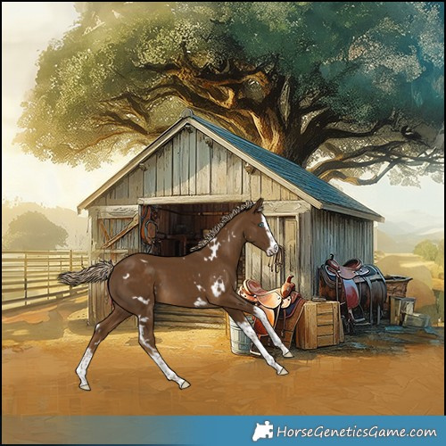 Horse Color:White Spotted Chocolate Palomino Splash