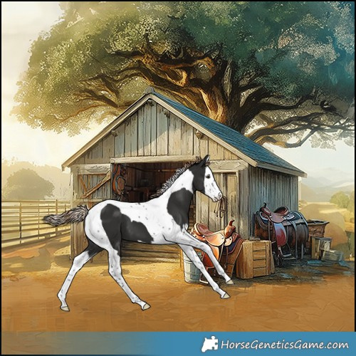 Horse Color:Liver Chestnut Splash Tobiano 