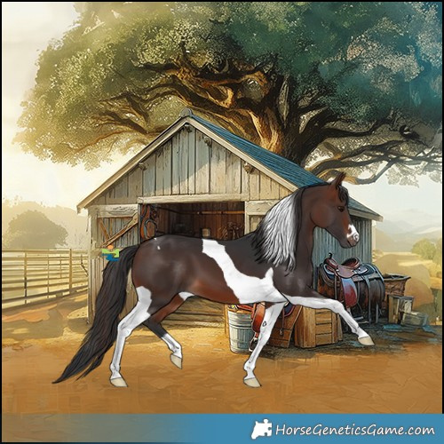 Horse Color:Brown Tobiano