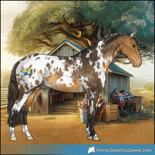 Horse Color:White Spotted Buckskin Appaloosa Rabicano