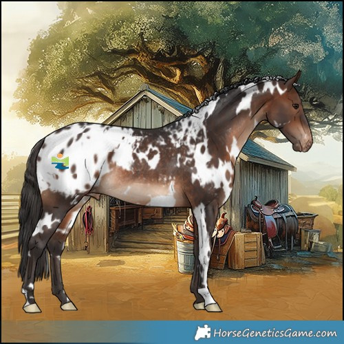 Horse Color:White Spotted Brown Blanket Rabicano 