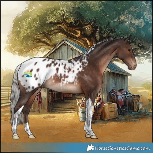 Horse Color:Silver Brown Tobiano Appaloosa Rabicano 