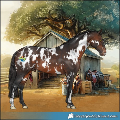 Horse Color:White Spotted Brown Blanket 