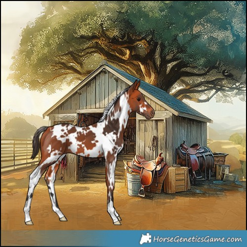 Horse Color:White Spotted Bay 