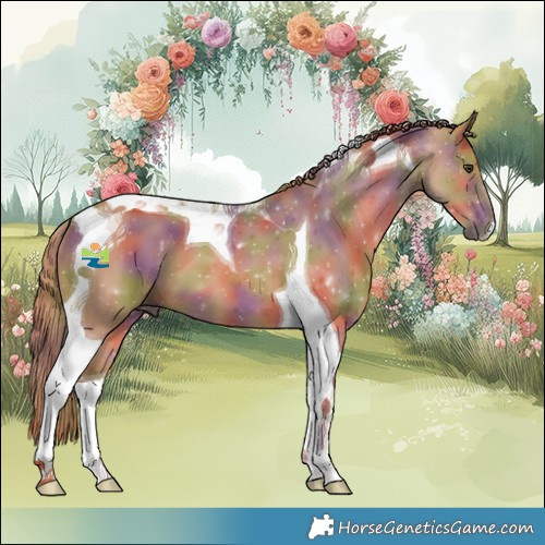 Horse Color:Nacre Chestnut Tobiano