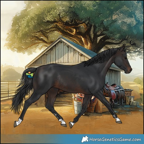 Horse Color:Brown Rabicano 