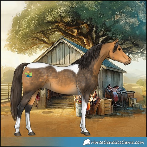 Horse Color:Buckskin Tobiano