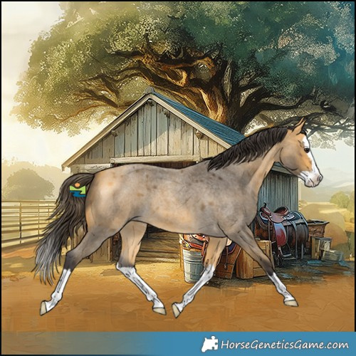 Horse Color:Buckskin Roan Splash 