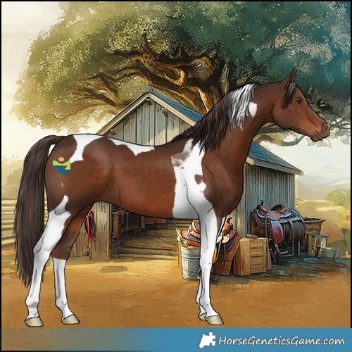 Horse Color:Liver Chestnut Tobiano 