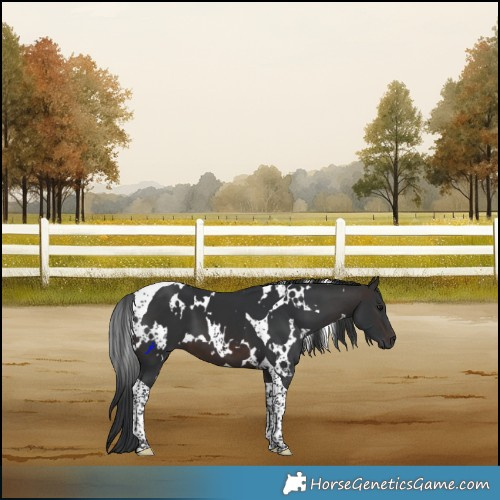 Horse Color:White Spotted Brown Tobiano 