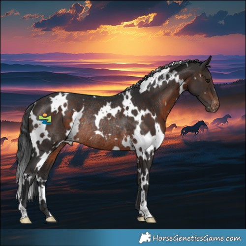 Horse Color:White Spotted Brown Appaloosa Rabicano 