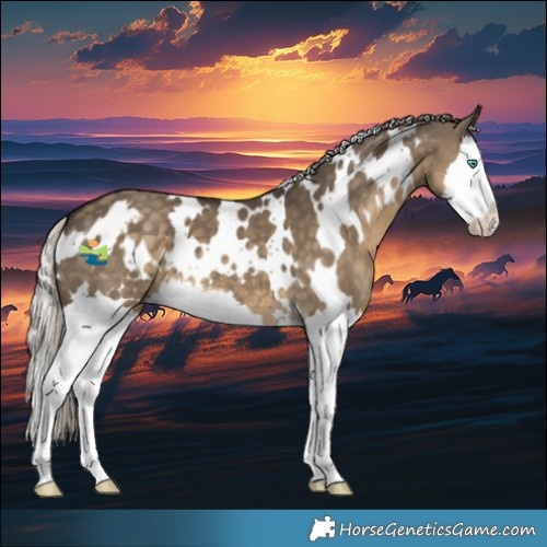 Horse Color:White Spotted Silver Smoky Grullo Splash 