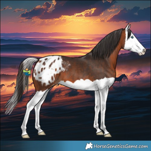 Horse Color:Bay Splash Appaloosa