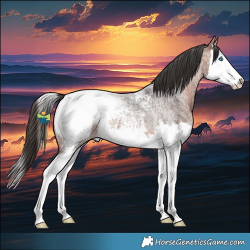 Horse Color:Bay Roan Splash Appaloosa 