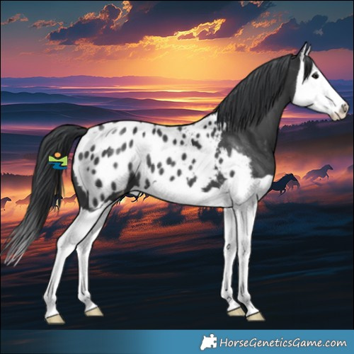 Horse Color:Black Splash Appaloosa 