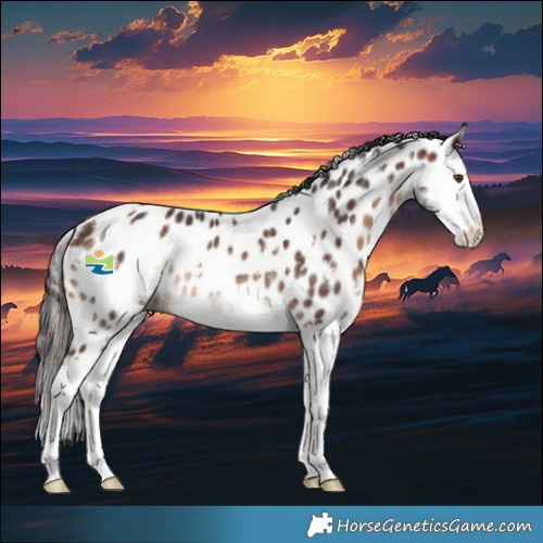 Horse Color:White Spotted Bay Splash Appaloosa Rabicano