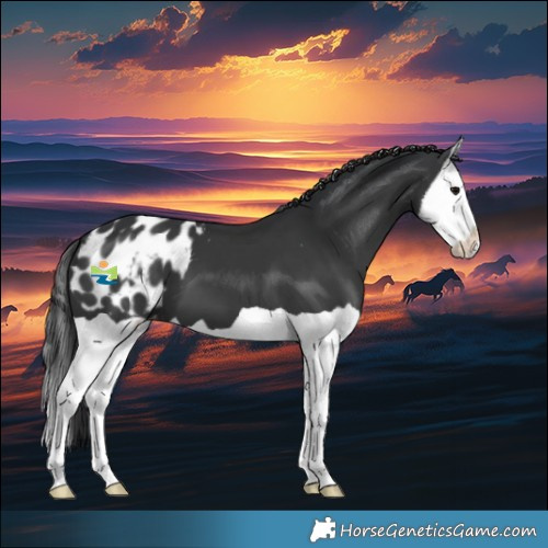 Horse Color:Black Splash Appaloosa