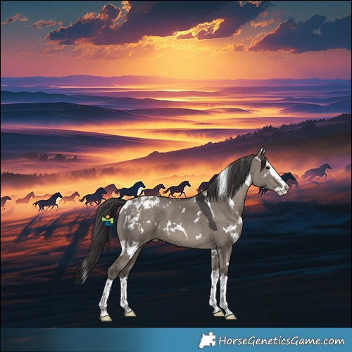 Horse Color:White Spotted Smoky Grullo Splash Appaloosa