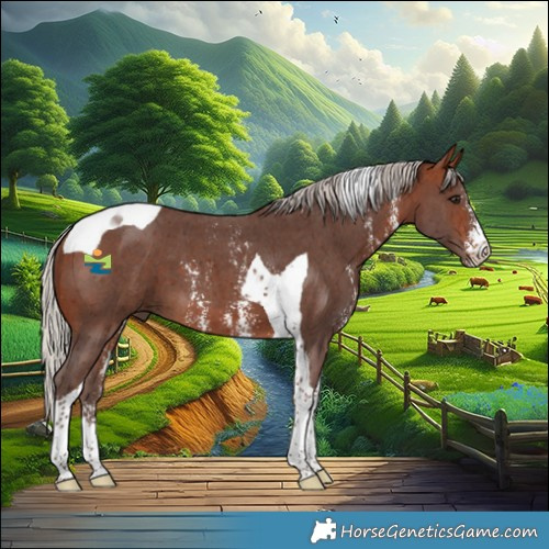 Horse Color:Silver Bay Sabino Tobiano