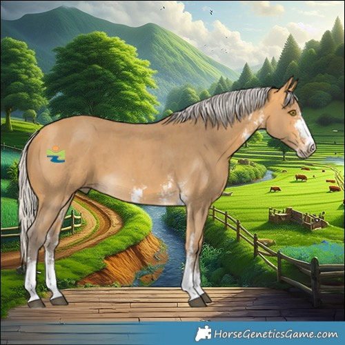 Horse Color:Silver Buckskin Sabino