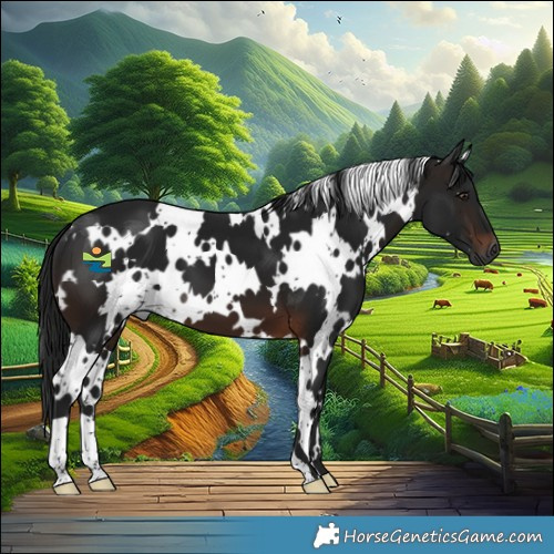 Horse Color:Gray White Spotted Brown
