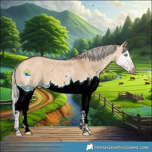 Horse Color:Silver Bay Dun Sabino Splash 