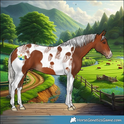 Horse Color:Silver Brown Tobiano