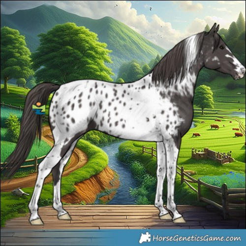 Horse Color:Smoky Black Tobiano Appaloosa 