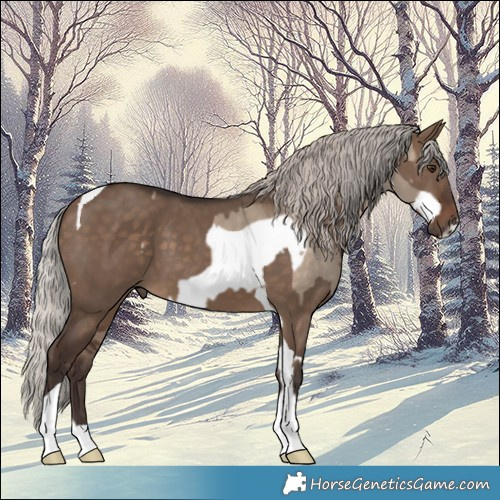 Horse Color:Silver Brown Dun Frame and Silver Brown Dun Tobiano