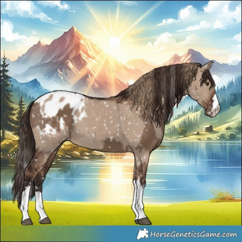 Horse Color:Liver Red Dun Snowflake Varnish  and Liver Red Dun Blanket 
