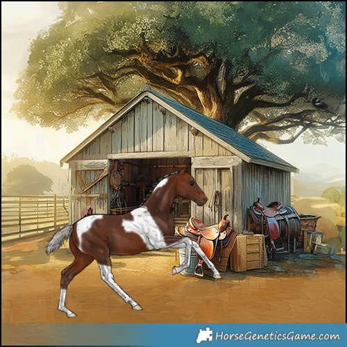 Horse Color:Silver Bay Tobiano 