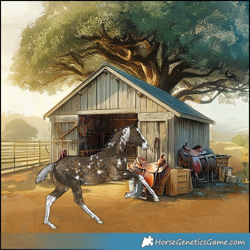 Horse Color:White Spotted Silver Buckskin Splash 