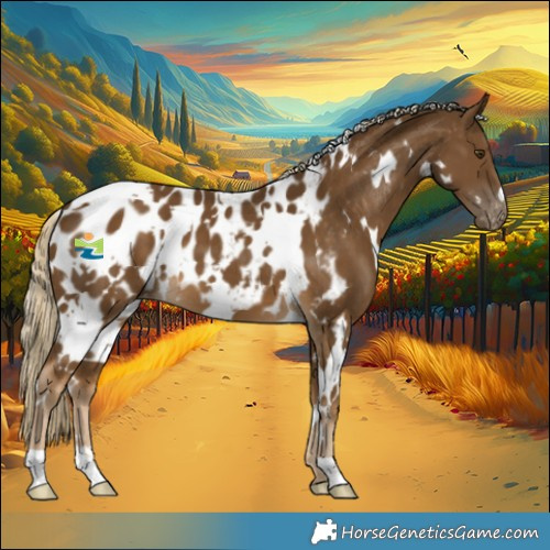 Horse Color:White Spotted Chocolate Palomino Mushroom Appaloosa 