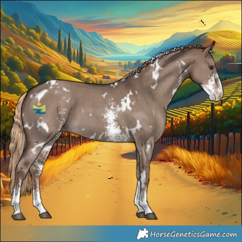 Horse Color:White Spotted Liver Red Dun Sabino Appaloosa 