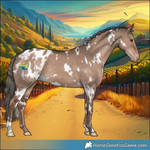 Horse Color:White Spotted Liver Red Dun Mushroom Appaloosa 