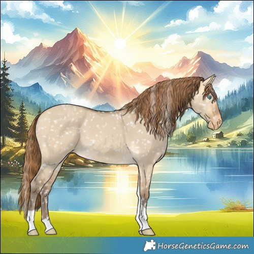 Horse Color:Amber Cream Champagne Dun Tobiano Snowflake Varnish