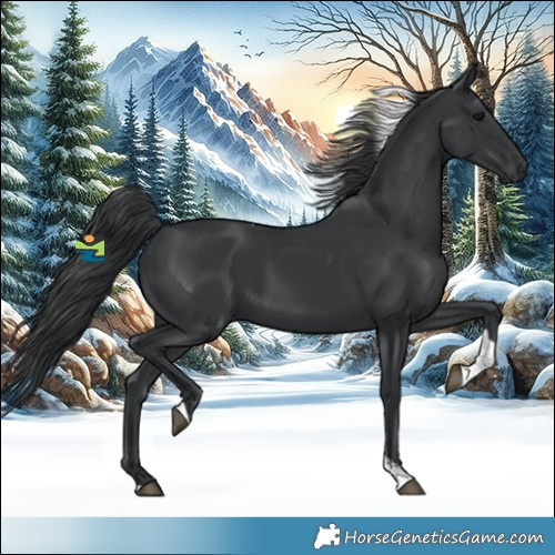 Horse Color:Black Tobiano