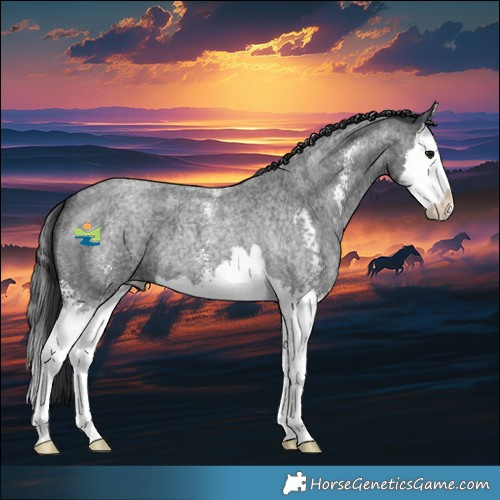 Horse Color:Blue Roan Sabino Splash Appaloosa 
