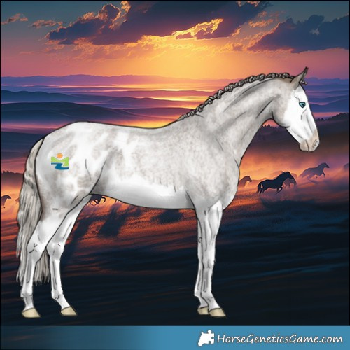 Horse Color:Silver Grullo Roan Splash Blanket 