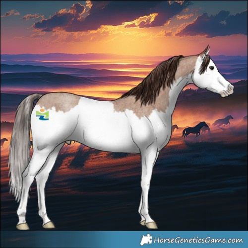Horse Color:Classic Champagne Roan Splash Rabicano 