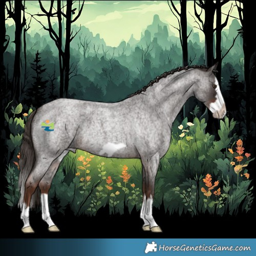 Horse Color:Liver Red Roan Splash Frame Rabicano