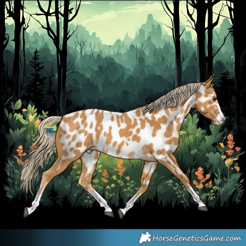 Horse Color:Palomino Splash Near Leopard