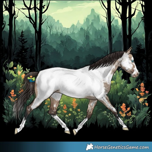 Horse Color:Brown Dun Splash Frame Near Fewspot Rabicano 