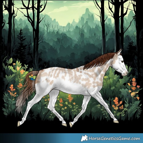 Horse Color:Red Dun Roan Splash Near Leopard Rabicano