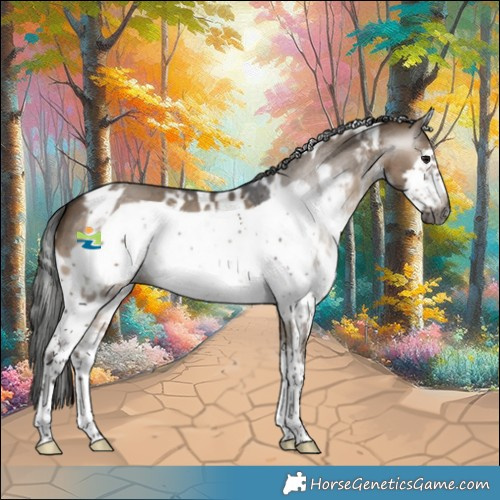 Horse Color:Gray White Spotted Bay Dun Sabino Frame 