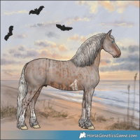 Horse Color:Silver Brown Dun Merle Tobiano and Powder White Silver Brown Tobiano