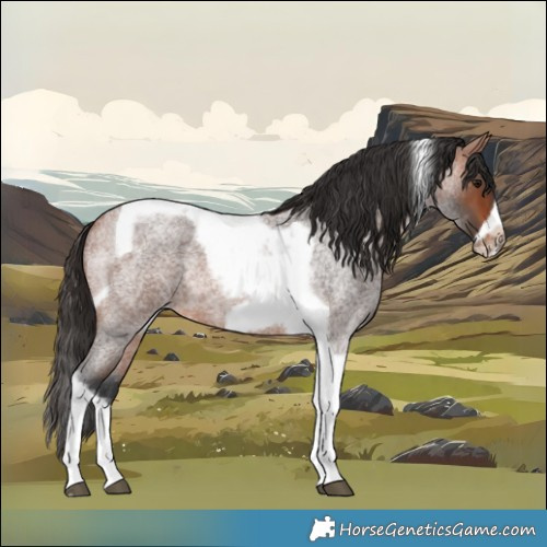 Horse Color:Bay Roan Tobiano Frame 