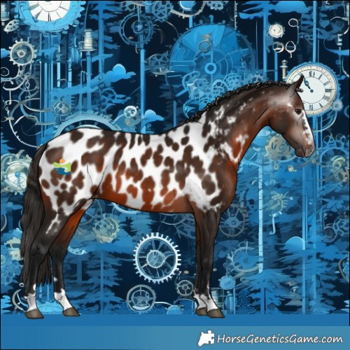 Horse Color:Gray Bay Near Leopard 